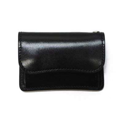 画像1: WILD SWANS（ワイルドスワンズ）TONGUE(EYELET)（タング アイレット）マルチコインケース"サドルプルアップ"/Black（ブラック）