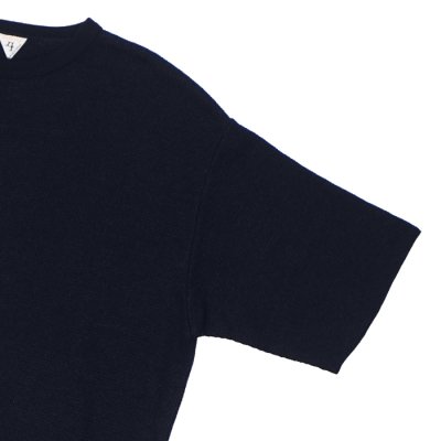 画像4: FilMelange（フィルメランジェ）CASEY（ケイシー）"畦編みニットソー" / Navy Melange（ネイビーメランジェ）