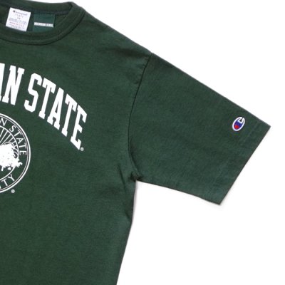 画像4: Champion（チャンピオン）T1011 US Print T-Shirt・Made in USA（ティーテンイレブンUSプリントTシャツ）"MICHIGAN STATE" / Moss（モスグリーン）