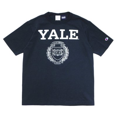 画像1: Champion（チャンピオン）T1011 US Print T-Shirt・Made in USA（ティーテンイレブンUSプリントTシャツ）"YALE" / Navy（ネイビー）