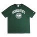 画像1: Champion（チャンピオン）T1011 US Print T-Shirt・Made in USA（ティーテンイレブンUSプリントTシャツ）"MICHIGAN STATE" / Moss（モスグリーン） (1)