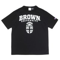 Champion（チャンピオン）T1011 US Print T-Shirt・Made in USA（ティーテンイレブンUSプリントTシャツ）"BROWN Univ" / Black（ブラック）