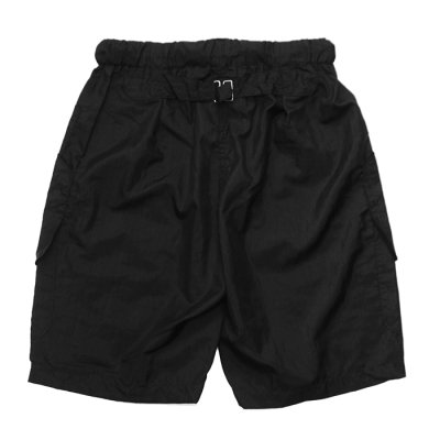 画像2: Post O'Alls（ポストオーバーオールズ）E-Z DEE's Shorts（イージーディーズショーツ）"Crinkle Nylon Taffeta" / Black（ブラック）