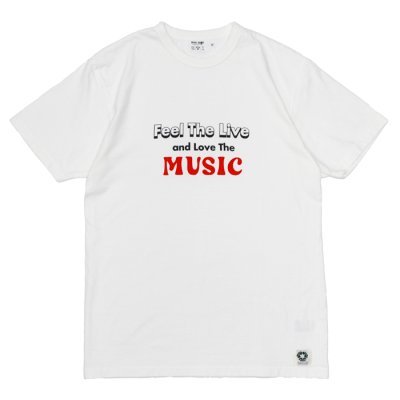 画像2: free rage（フリーレイジ）リサイクルコットンプリントTee "Music" / White（ホワイト）・Sumi（スミクロ）