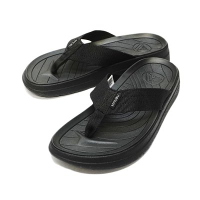 画像2: MALIBU SANDALS（マリブサンダルズ）SURFRIDER（サーフライダー）"POLYESTER" / Black×Black（ブラック×ブラック）