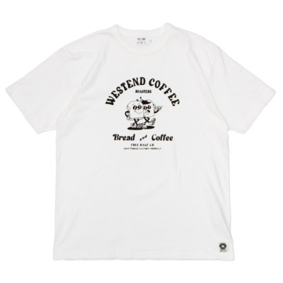 画像2: free rage（フリーレイジ）リサイクルコットンプリントTee "Bread and Coffee" / White（ホワイト）・Sumi（スミクロ）