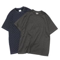 Yonetomi NEW BASIC（ヨネトミニューベーシック）GARMENT DYE BORDER T-SHIRT（ガーメントダイボーダーTシャツ）/ D,Gray×Gray（ダークグレー×グレー）・Black Navy×White（ブラックネイビー×ホワイト）