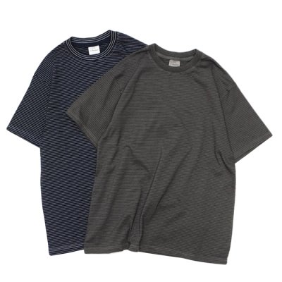画像1: Yonetomi NEW BASIC（ヨネトミニューベーシック）GARMENT DYE BORDER T-SHIRT（ガーメントダイボーダーTシャツ）/ D,Gray×Gray（ダークグレー×グレー）・Black Navy×White（ブラックネイビー×ホワイト）