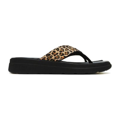 画像1: MALIBU SANDALS（マリブサンダルズ）SURFRIDER（サーフライダー）"POLYESTER" / Leopard×Black（レオパード×ブラック）