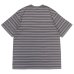 画像2: Yonetomi NEW BASIC（ヨネトミニューベーシック）GARMENT DYE RANDOM BOREDER T-SHIRT（ガーメントダイランダムボーダーTシャツ）/ Gray（グレー） (2)