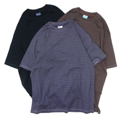 画像1: Yonetomi NEW BASIC（ヨネトミニューベーシック）GARMENT DYE BORDER T-SHIRT（ガーメントダイボーダーTシャツ）/ 3Color（全3色展開）