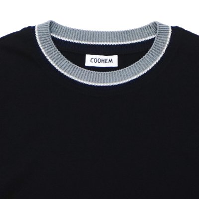 画像4: COOHEM（コーヘン）KNIT SIDELINE T-SHIRT（ニットサイドラインTシャツ）/ Black（ブラック）