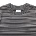 画像3: Yonetomi NEW BASIC（ヨネトミニューベーシック）GARMENT DYE RANDOM BOREDER T-SHIRT（ガーメントダイランダムボーダーTシャツ）/ Gray（グレー） (3)