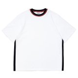 COOHEM（コーヘン）KNIT SIDELINE T-SHIRT（ニットサイドラインTシャツ）/ White（ホワイト）