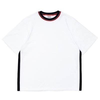 画像1: COOHEM（コーヘン）KNIT SIDELINE T-SHIRT（ニットサイドラインTシャツ）/ White（ホワイト）