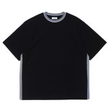 COOHEM（コーヘン）KNIT SIDELINE T-SHIRT（ニットサイドラインTシャツ）/ Black（ブラック）