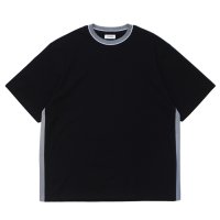 COOHEM（コーヘン）KNIT SIDELINE T-SHIRT（ニットサイドラインTシャツ）/ Black（ブラック）