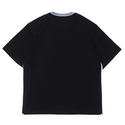 画像2: COOHEM（コーヘン）KNIT SIDELINE T-SHIRT（ニットサイドラインTシャツ）/ Black（ブラック）