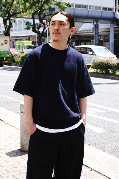 画像7: FilMelange（フィルメランジェ）CASEY（ケイシー）"畦編みニットソー" / Navy Melange（ネイビーメランジェ）