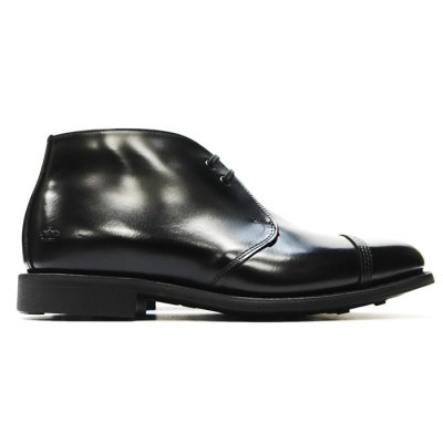 画像1: SANDERS（サンダース）Military 2Tie Chukka Boot（ミリタリー2タイチャッカブーツ）"Polished Leather" / Black（ブラック）