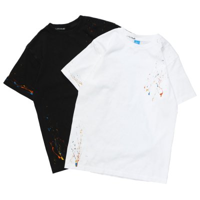 画像1: Good On（グッドオン）Hand Print Short Sleeve Crew Neck Tee（ハンドプリントショートスリーブクルーネックTシャツ）"KOUHEI TERRAI" / White（ホワイト）・Black（ブラック）