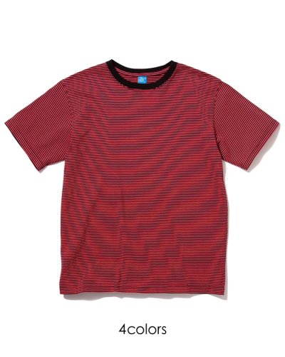 画像1: Good On（グッドオン）Mini Stripe Short Sleeve Crew Neck Tee（ミニストライプショートスリーブクルーネックTシャツ） / 4colors（全4色展開）