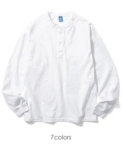 画像1: Good On（グッドオン）Long Sleeve Heavy Henley Neck Tee（ロングスリーブヘビーヘンリーネックTシャツ） / 7colors（全7色展開）