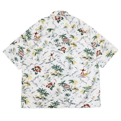 画像2: BARNS OUTFITTERS （バーンズアウトフィッターズ） ALOHA SHIRT （アロハシャツ）/ White（ホワイト）