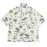 BARNS OUTFITTERS （バーンズアウトフィッターズ） ALOHA SHIRT （アロハシャツ）/ White（ホワイト）