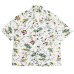 画像1: BARNS OUTFITTERS （バーンズアウトフィッターズ） ALOHA SHIRT （アロハシャツ）/ White（ホワイト） (1)