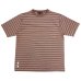 画像1: Nigel Cabourn（ナイジェル・ケーボン）7.8oz BORDER HALF SLEEVE T-SHIRT（7.8ozボーダーハーフスリーブTシャツ）/ L,BROWN（ライトブラウン） (1)