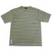 画像1: Nigel Cabourn（ナイジェル・ケーボン）7.8oz BORDER HALF SLEEVE T-SHIRT（7.8ozボーダーハーフスリーブTシャツ）/ GREEN（グリーン） (1)