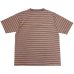 画像2: Nigel Cabourn（ナイジェル・ケーボン）7.8oz BORDER HALF SLEEVE T-SHIRT（7.8ozボーダーハーフスリーブTシャツ）/ L,BROWN（ライトブラウン） (2)