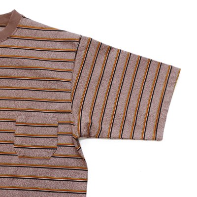 画像4: Nigel Cabourn（ナイジェル・ケーボン）7.8oz BORDER HALF SLEEVE T-SHIRT（7.8ozボーダーハーフスリーブTシャツ）/ L,BROWN（ライトブラウン）