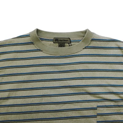 画像3: Nigel Cabourn（ナイジェル・ケーボン）7.8oz BORDER HALF SLEEVE T-SHIRT（7.8ozボーダーハーフスリーブTシャツ）/ GREEN（グリーン）