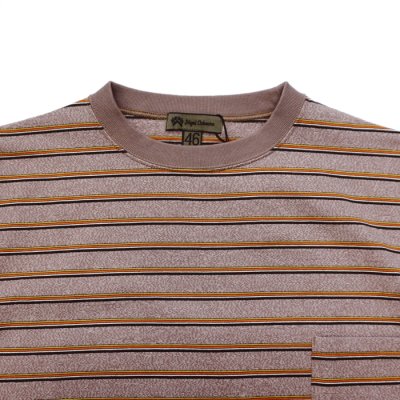 画像3: Nigel Cabourn（ナイジェル・ケーボン）7.8oz BORDER HALF SLEEVE T-SHIRT（7.8ozボーダーハーフスリーブTシャツ）/ L,BROWN（ライトブラウン）