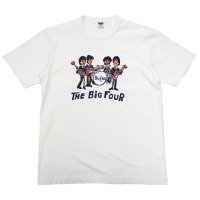 BARNS OUTFITTERS (バーンズアウトフィッターズ) "STANDARD" TSURI-AMI Crew Print T-Shirt (吊り編みクループリントTシャツ) / White（ホワイト）※Mサイズのみ