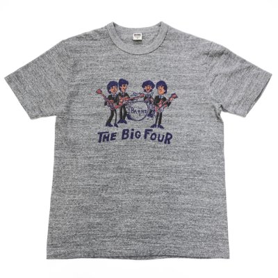 画像3: BARNS OUTFITTERS (バーンズアウトフィッターズ) "STANDARD" TSURI-AMI Crew Print T-Shirt (吊り編みクループリントTシャツ) / White（ホワイト）・Grey (グレー)