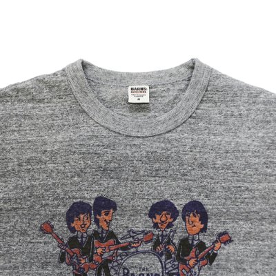 画像5: BARNS OUTFITTERS (バーンズアウトフィッターズ) "STANDARD" TSURI-AMI Crew Print T-Shirt (吊り編みクループリントTシャツ) / White（ホワイト）・Grey (グレー)