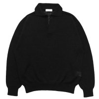 alvana（アルヴァナ）WASHI SKIPPER L/S KNIT（和紙スキッパーL/Sニット）/ Black（ブラック）