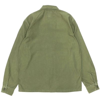 画像2: F.O.B FACTORY（エフオービーファクトリー）FATIGUE SHIRT JACKET（ファティーグシャツジャケット）"Vatdye Back Sateen" / Olive（オリーブ）