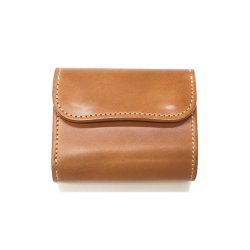 WILD SWANS（ワイルドスワンズ）ENO mini（イーノミニ）ミニ3つ折りウォレットNatural（ナチュラル）"シェルコードバン"×Natural（ナチュラル）"ブッテーロ"