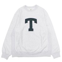 ※Exclusive※ blurhmsROOTSTOCK（ブラームスルーツストック）Soft&Hard Sweat Crew Neck P.O "T-50"（ソフト&ハードスウェットクルーネックプルオーバー"T-50"）Heather White / Green×Navy（グリーン×ネイビー）