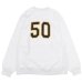 画像2: ※Exclusive※ blurhmsROOTSTOCK（ブラームスルーツストック）Soft&Hard Sweat Crew Neck P.O "T-50"（ソフト&ハードスウェットクルーネックプルオーバー"T-50"）Heather White / Navy×Yellow（ネイビー×イエロー） (2)