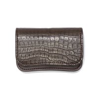 WILD SWANS（ワイルドスワンズ）GENERAL（ジェネラル）カードケース/チョコ"クロコダイル"×ダークブラウン"イングリッシュブライドル"