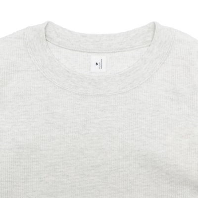 画像3: blurhms ROOTSTOCK（ブラームスルーツストック）Rough&Smooth Thermal Pullover（ラフ&スムースサーマルプルオーバー）/ Heather Oatmeal（ヘザーオートミール）
