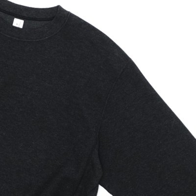 画像4: blurhms ROOTSTOCK（ブラームスルーツストック）Rough&Smooth Thermal Pullover（ラフ&スムースサーマルプルオーバー）/ Heather Charcoal（ヘザーチャコール）