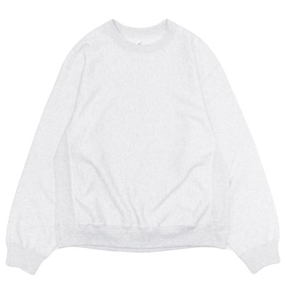 画像1: blurhms ROOTSTOCK（ブラームスルーツストック）Soft&Hard Sweat Crew Neck Pullover（ソフト&ハードスウェットクルーネックプルオーバー）/ Heather White（ヘザーホワイト）
