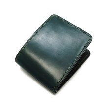 他の写真1: WILD SWANS（ワイルドスワンズ）WINGS（ウイングス）2つ折りウォレットコインケース無し/Green（グリーン）"シェルコードバン"×Black（ブラック）"サドルプルアップ"