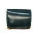 画像1: WILD SWANS（ワイルドスワンズ）CASA（カーサ）コンパクトウォレット/Green（グリーン）"シェルコードバン"×Natural-UN（ナチュラル）"バットストリップナチュラルアングレイズド"  (1)